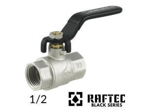 Кран для води 1/2 ВВ довга ручка (BLACK) RAFTEC PN40