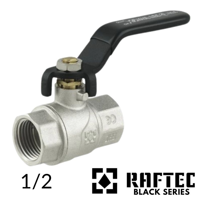 Кран шаровый RAFTEC 1/2 ВВ длинная ручка (BLACK)