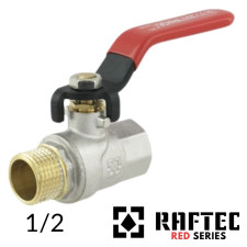 Кран для воды 1/2 ВН длинная ручка (RED) RAFTEC PN40