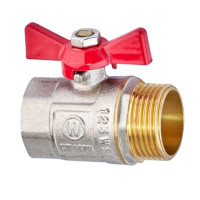 Кран шаровый 1 WATERPRO ВН бабочка