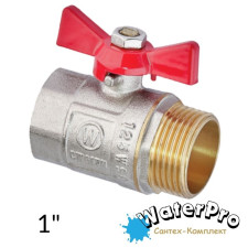 Кран кульовий 1 WATERPRO ВЗ метелик
