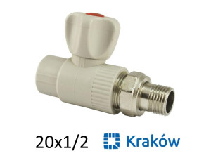 ППР Кран радіаторний прямий 20 x 1/2н Krakow 