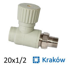 ППР Вентиль радиаторный прямой 20 x 1/2н Krakow