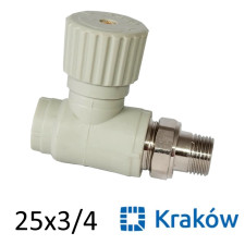 ППР Вентиль радиаторный прямой 25 x 3/4н Krakow 
