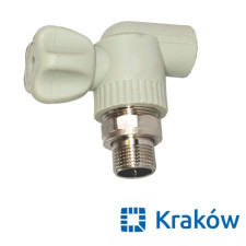 ППР Кран радиаторный угловой 20 x 1/2н Krakow 