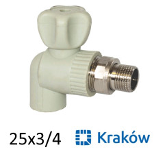 ППР Кран радиаторный угловой 25 x 3/4н Krakow