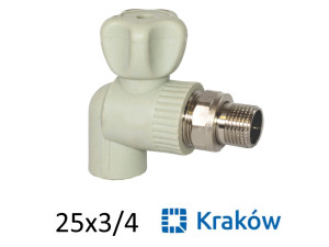 ППР Кран радиаторный угловой 25 x 3/4н Krakow