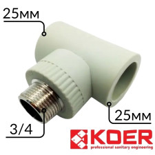 Тройник 25-3/4н-25 Koer
