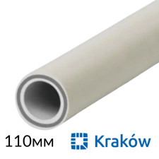 Труба ППР 110 мм скловолокно Krakow PN20 для опалення