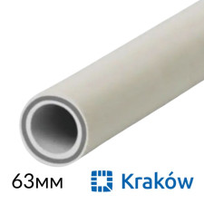 Труба ППР 63 мм скловолокно Krakow PN20 для опалення