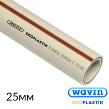 Труба ППР 25мм Wavin Ekoplastik Fiber Basalt Plus PN20 для опалення