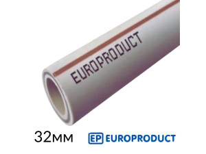 Труба PPR Europroduct 32x5,4 PPR Композит Basalt для опалення