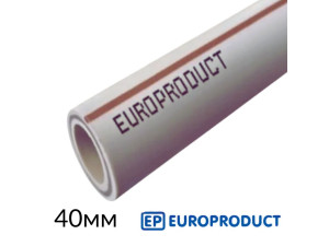 Труба PPR Europroduct 40x6,7 PPR Композит Basalt для опалення