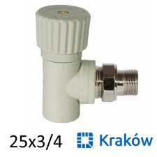ППР Вентиль радиаторный угловой 25 x 3/4н Krakow 