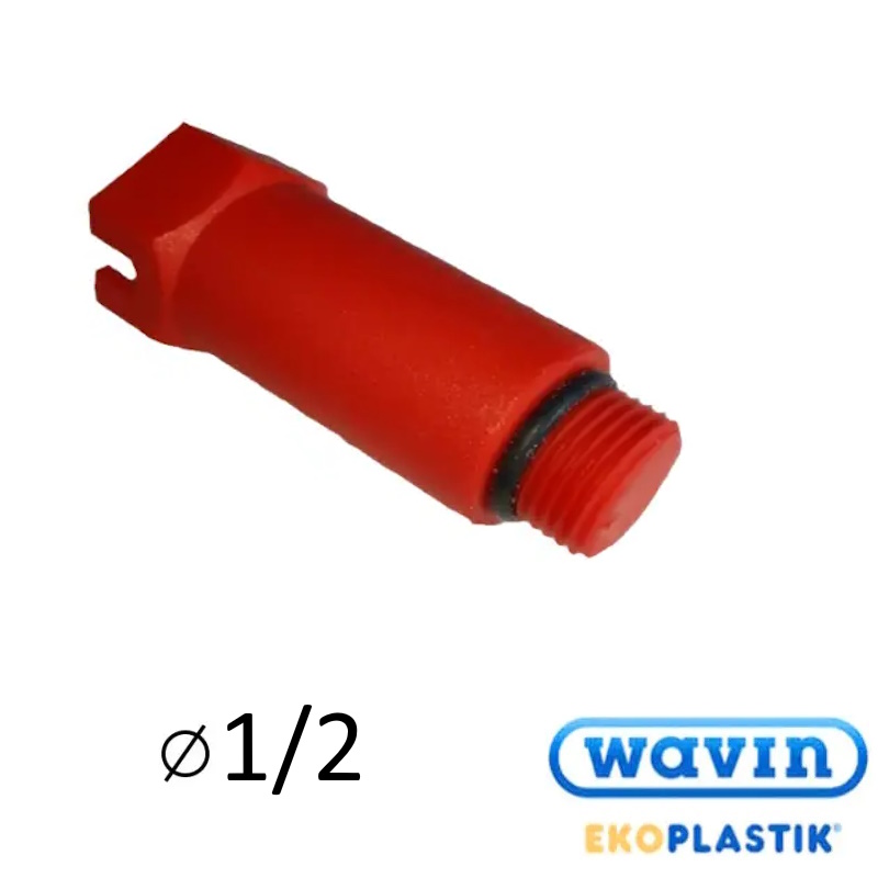 Заглушка резьбовая пластиковя 1/2н длинная WAVIN Ekoplastik