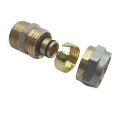 Муфта металопластикова 16-3/4 зовн. обжимна цанга WATERPRO