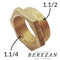 Перехідник Футорка 1,1/2н - 1,1/4в посилений латунний