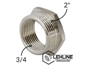 Перехідник Футорка 2н - 3/4в Нікель LEXLINE