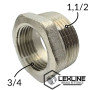 Перехідник Футорка 1,1/2н - 3/4в Нікель LEXLINE