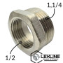 Латунная Футорка 1,1/4н х 1/2в Никелированный LEXLINE