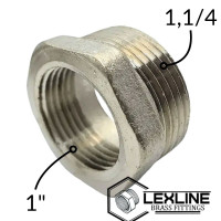 Переходник Футорка 1,1/4н - 1в Никель LEXLINE