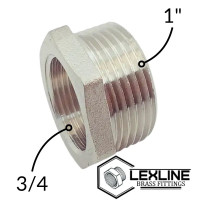 Переходник Футорка 1н - 3/4в - Никель LEXLINE