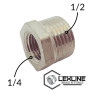 Латунна Футорка 1/2н х 1/4в х Нікельований LEXLINE для манометра