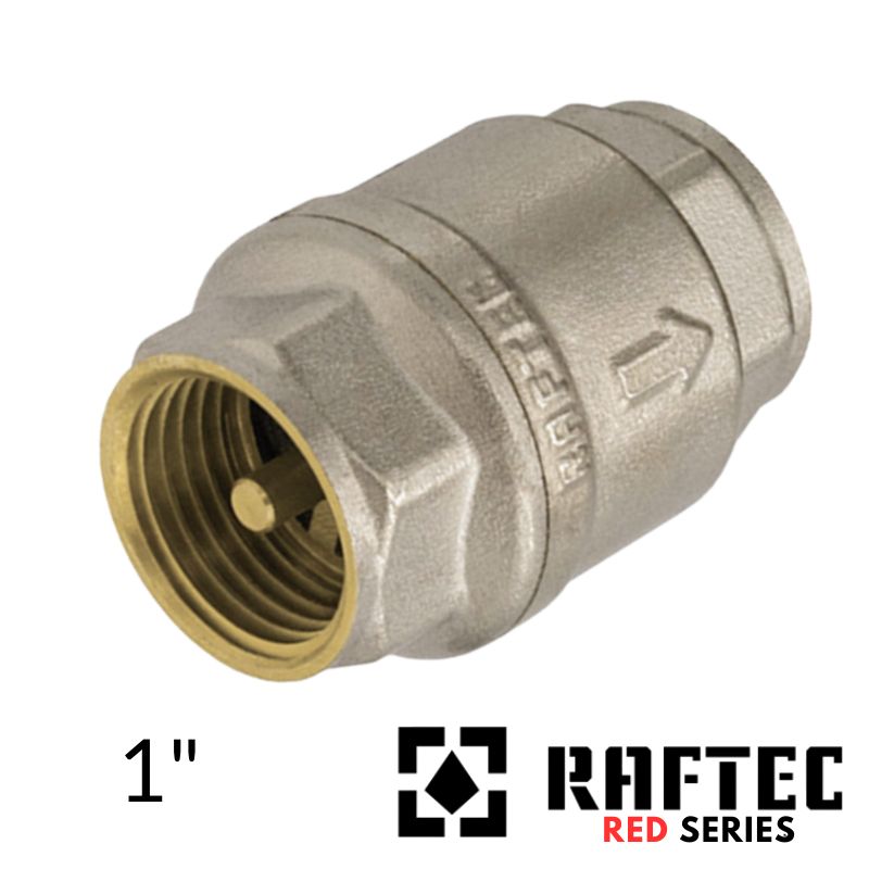 Клапан обратный латунный 1" RAFTEC KL03 Никель