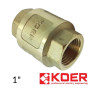 Клапан обратный для воды с латунным штоком 1" KOER