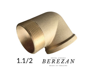 Угол 1,1/2 ВН – латунный усиленный BEREZAN