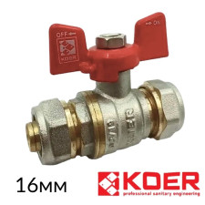 Кран обжимний 16 металопластиковий KOER