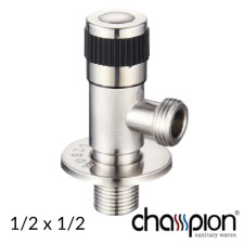 Кран приборный CHMP нержавеющая сталь 1/2н-1/2н VAL-04
