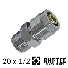 Муфта обжимна 20-1/2 зовнішня RAFTEC для металопластикових труб