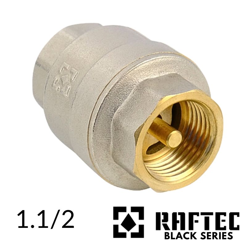 Клапан обратный латунный 1.1/2 RAFTEC BLACK Никель