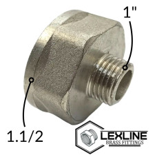 Перехідник Лійка 1,1/2в - 1н Нікель LEXLINE