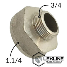 Перехідник Лійка 1,1/4в - 3/4н Нікель LEXLINE