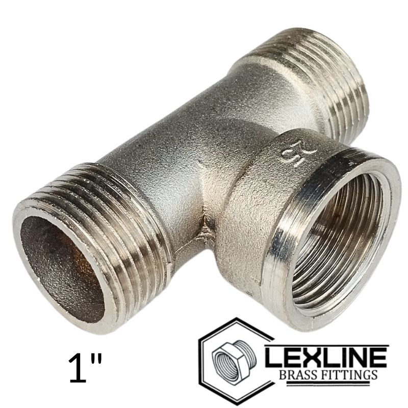 Тройник 1" НВН Никель LEXLINE
