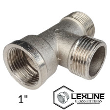 Трійник 1" ВЗЗ – Нікель LEXLINE посилений.