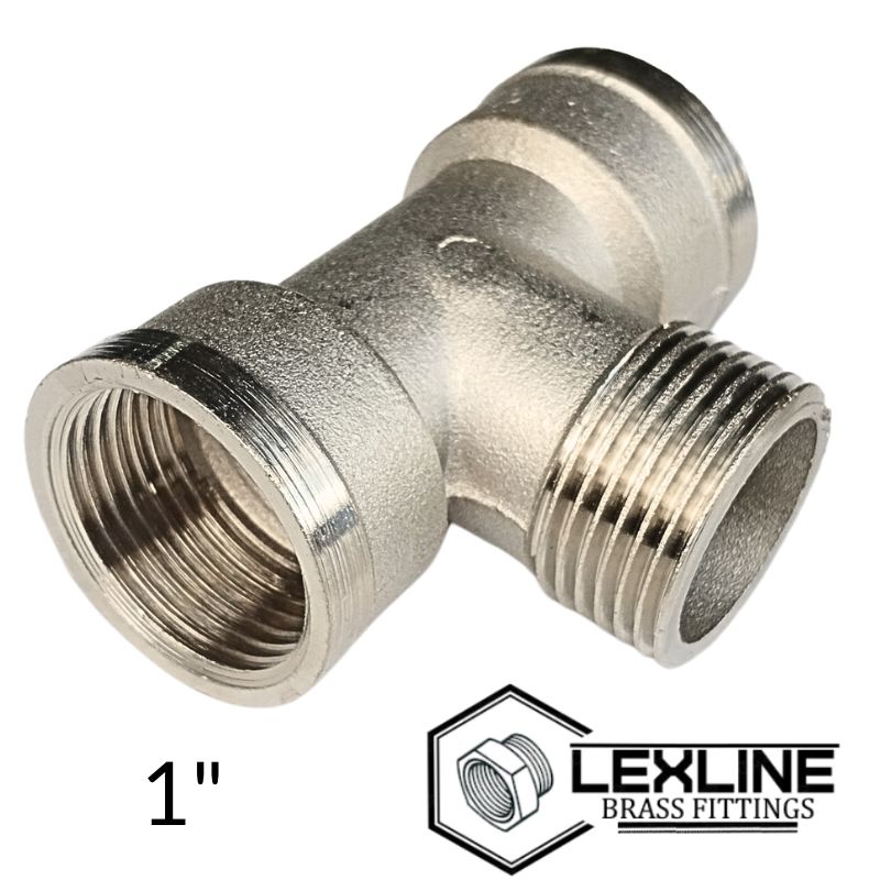 Тройник 1" ВНВ Никель LEXLINE