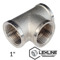 Трійник 1" ВВВ - Нікель LEXLINE посилений.
