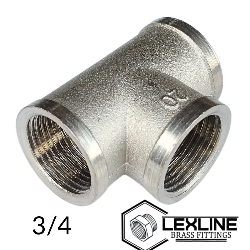 Тройник 3/4 ВВВ Никель LEXLINE 