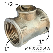 Трійник 1"-1/2-1" ВВВ BEREZAN