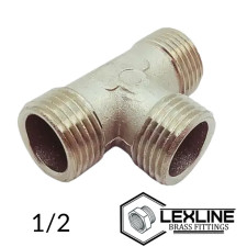 Трійник 1/2 ЗЗЗ Нікель LEXLINE посилений.
