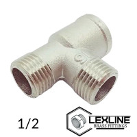 Тройник 1/2 ВНН – Никель LEXLINE усилен.