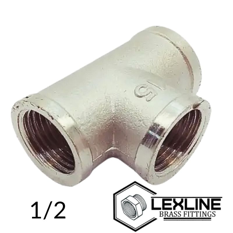 Тройник 1/2 ВВВ Никель LEXLINE