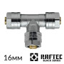 Тройник обжимной 16-16-16 для металлопластиковых труб RAFTEC