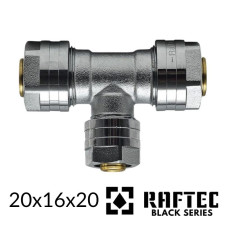 Трійник обжимний металопластиковий 20-16-20 RAFTEC