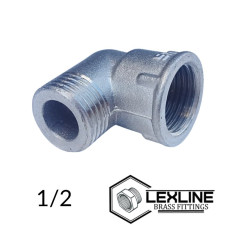 Кутник 1/2 ВЗ короткий - Нікель LEXLINE посилений