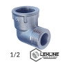 Угол латунный 1/2 ВН короткий никелированный LEXLINE