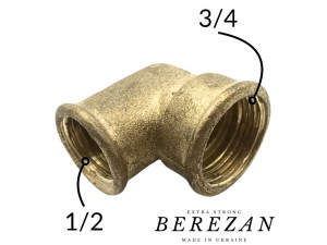 Кутник 3/4В-1/2В BEREZAN перехідний